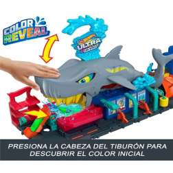 hot wheels city tÚnel de lavado tiburon (mattel - htn82)
