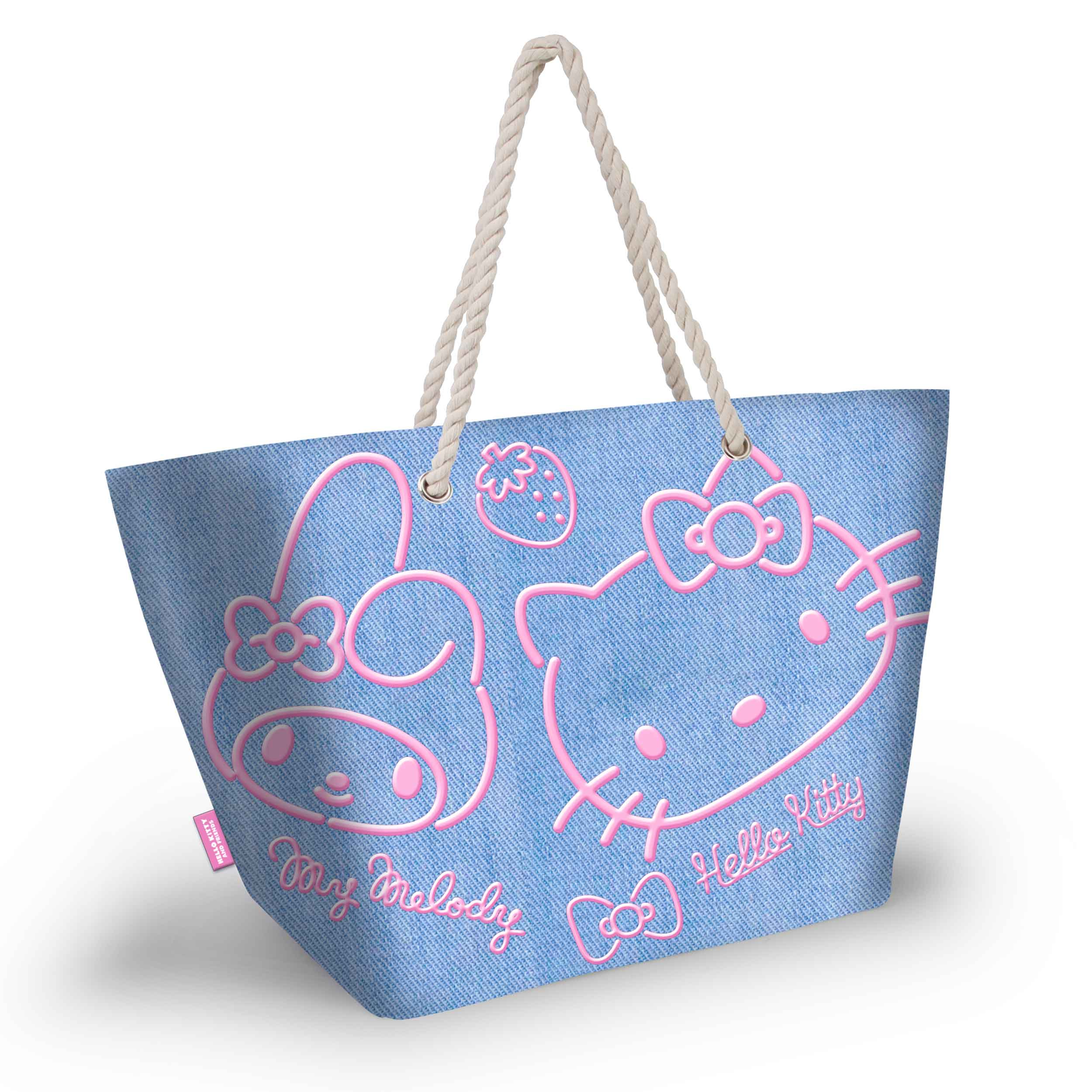 hello kitty bolso playa soleil denim (karactermania - 08661)