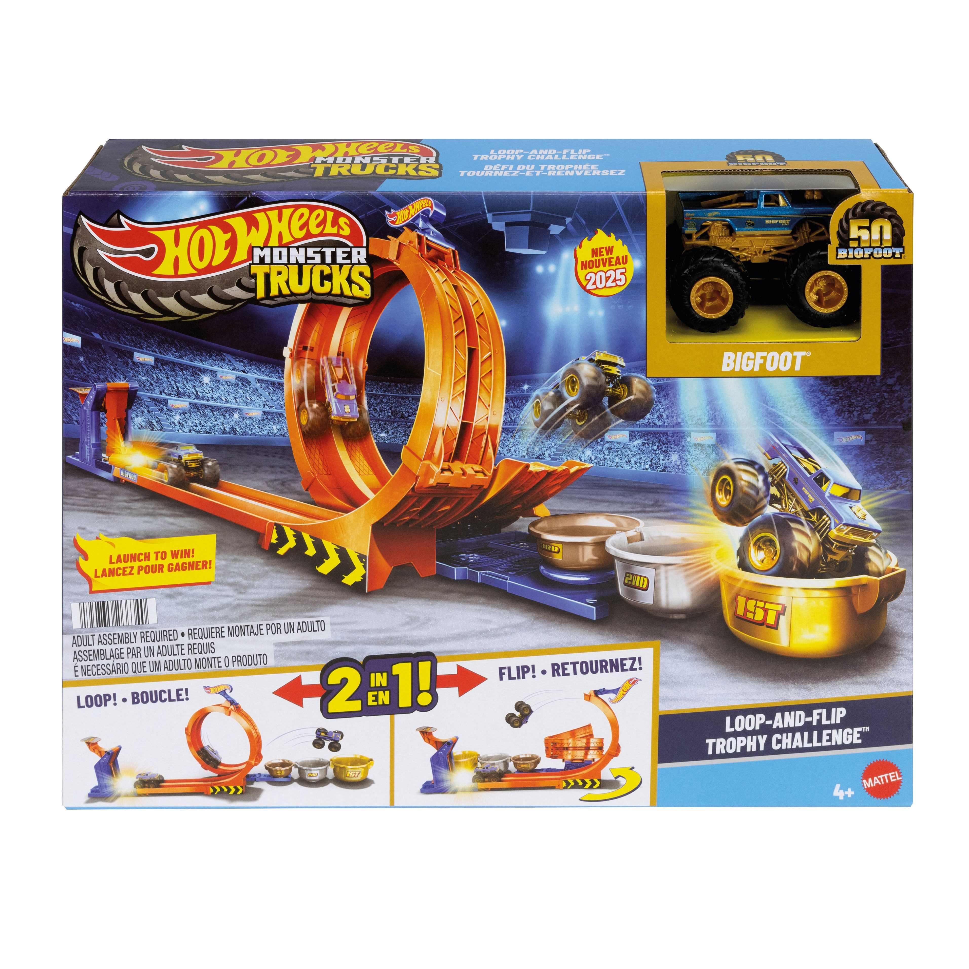 hot wheels monster truck pista trofeo desafio (mattel - jbx64)