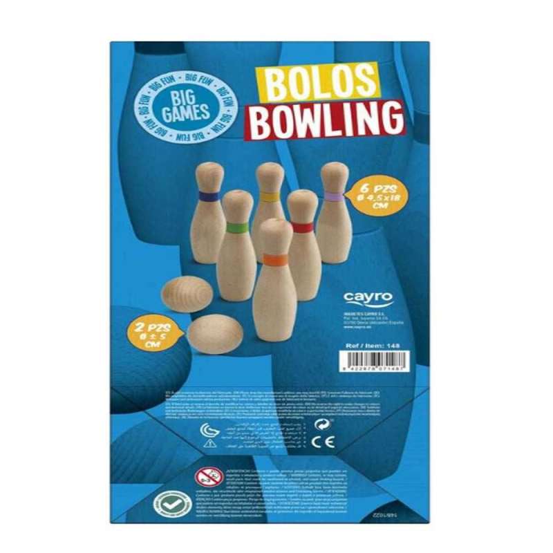 juego bolos madera (cayro - 148)