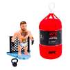 ufc punching bag figura articulada 7,5 cms + set lucha (bizak - 64119015)