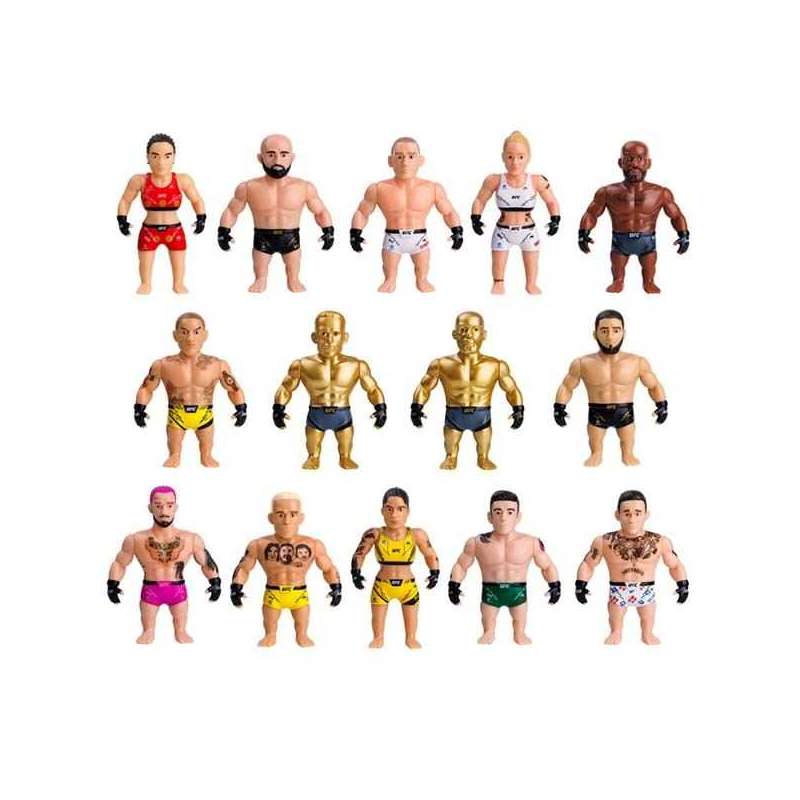 ufc punching bag figura articulada 7,5 cms + set lucha (bizak - 64119015)