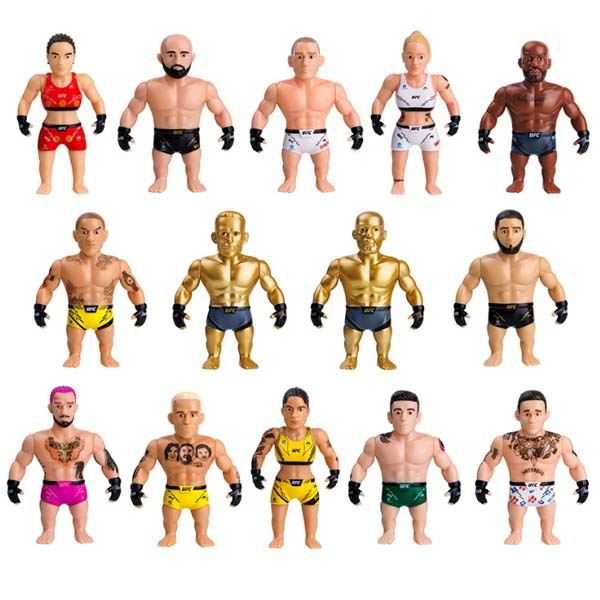 ufc punching bag figura articulada 7,5 cms + set lucha (bizak - 64119015)