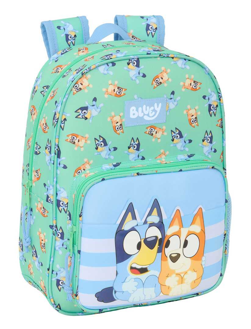 bluey sisters mochila infantil adaptable a carro (safta - 612533185)