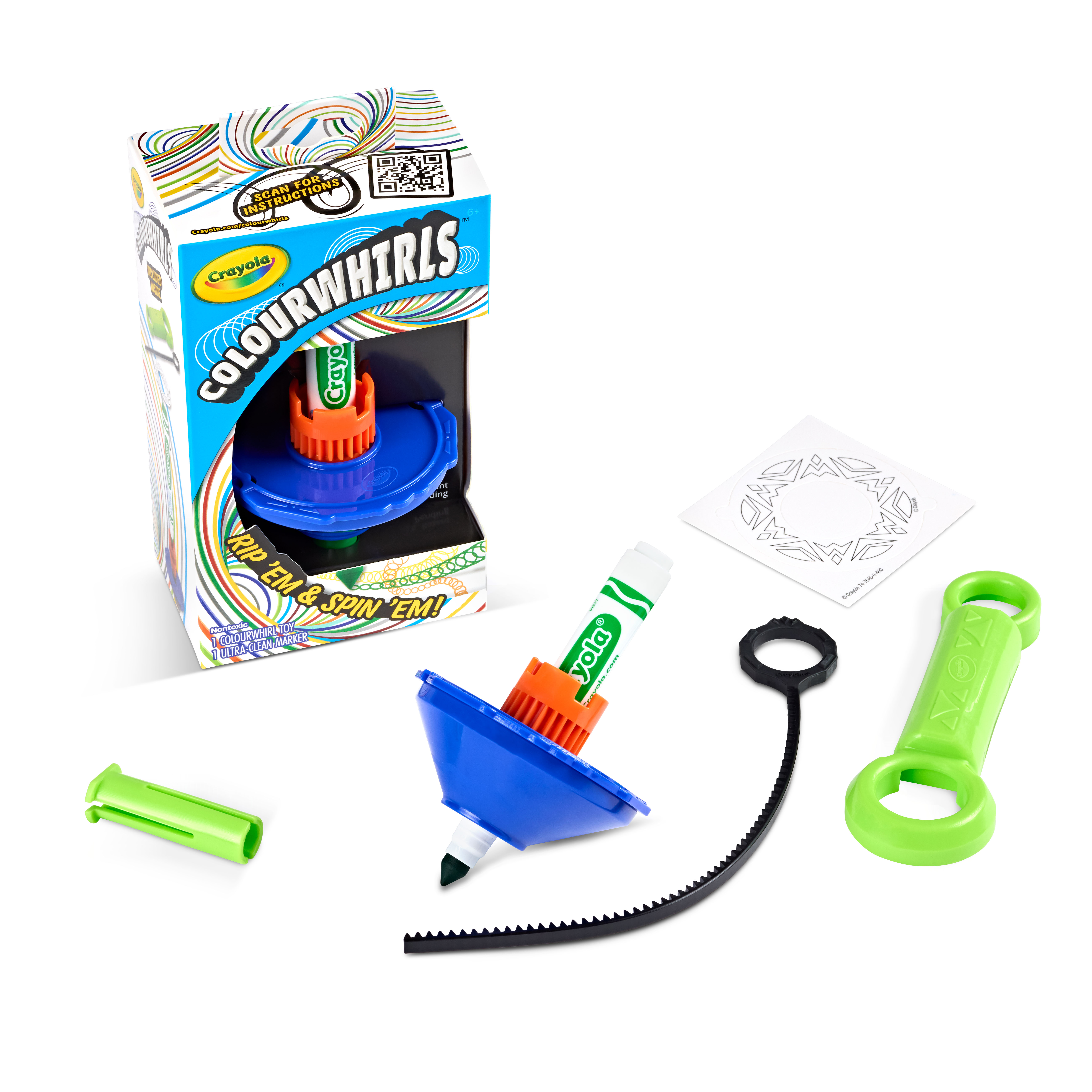 crayola colourwhirls pinta peonzas surtidas (crayola - 74-7649)