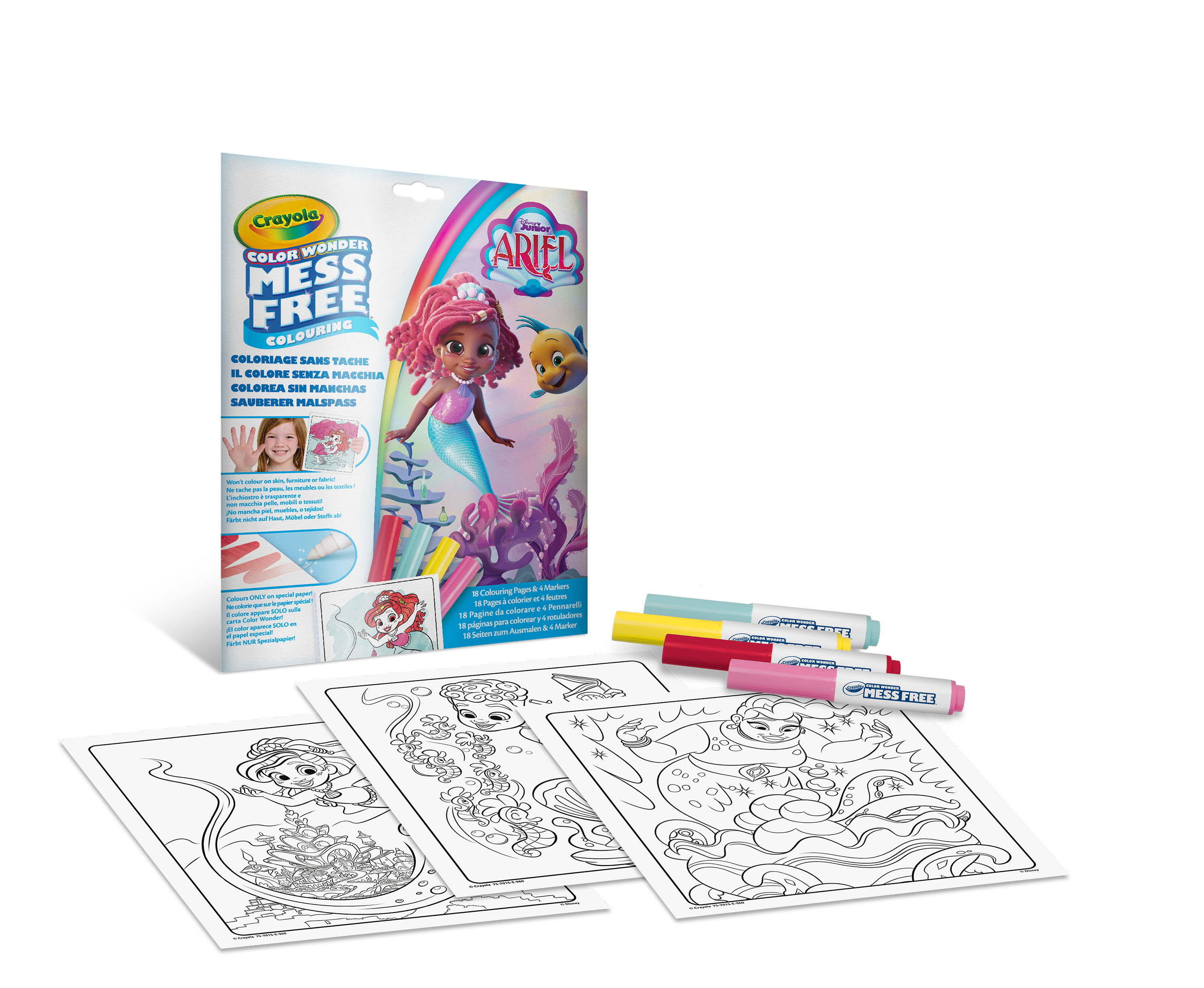 crayola color wonder colorea ariel (crayola - 75-7018)