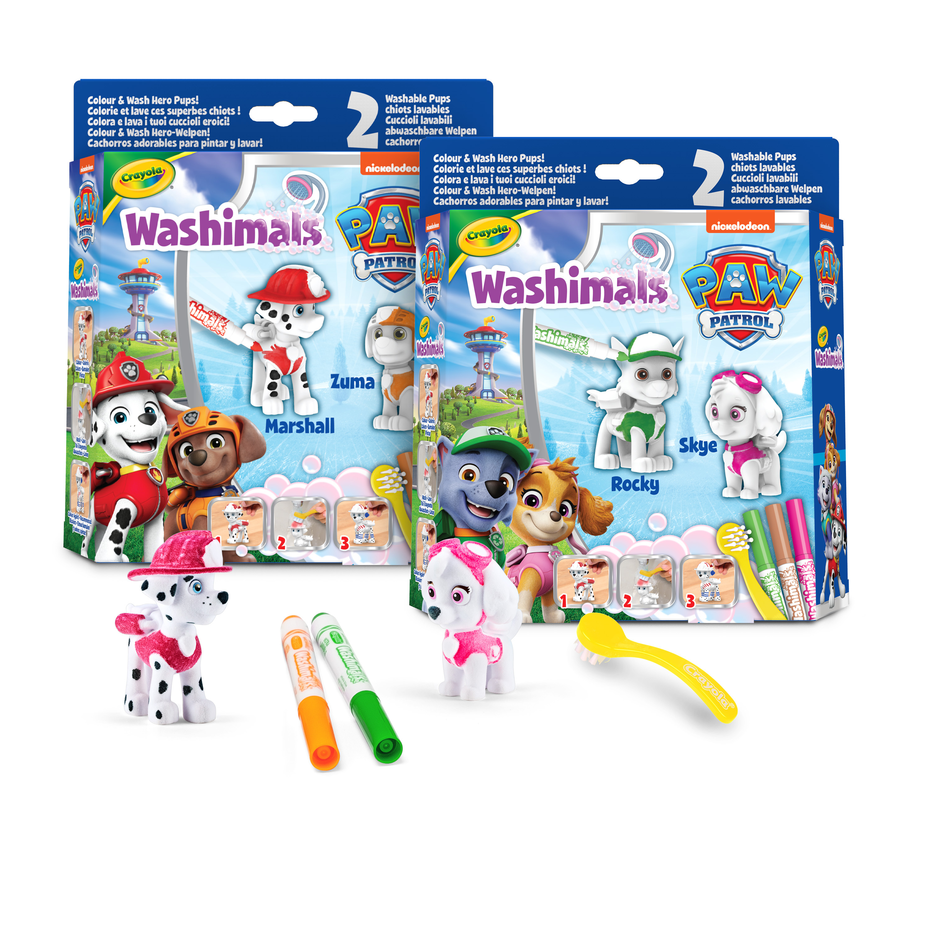 crayola washimals paw patrol set 2 mascotas (crayola - 74-0287)