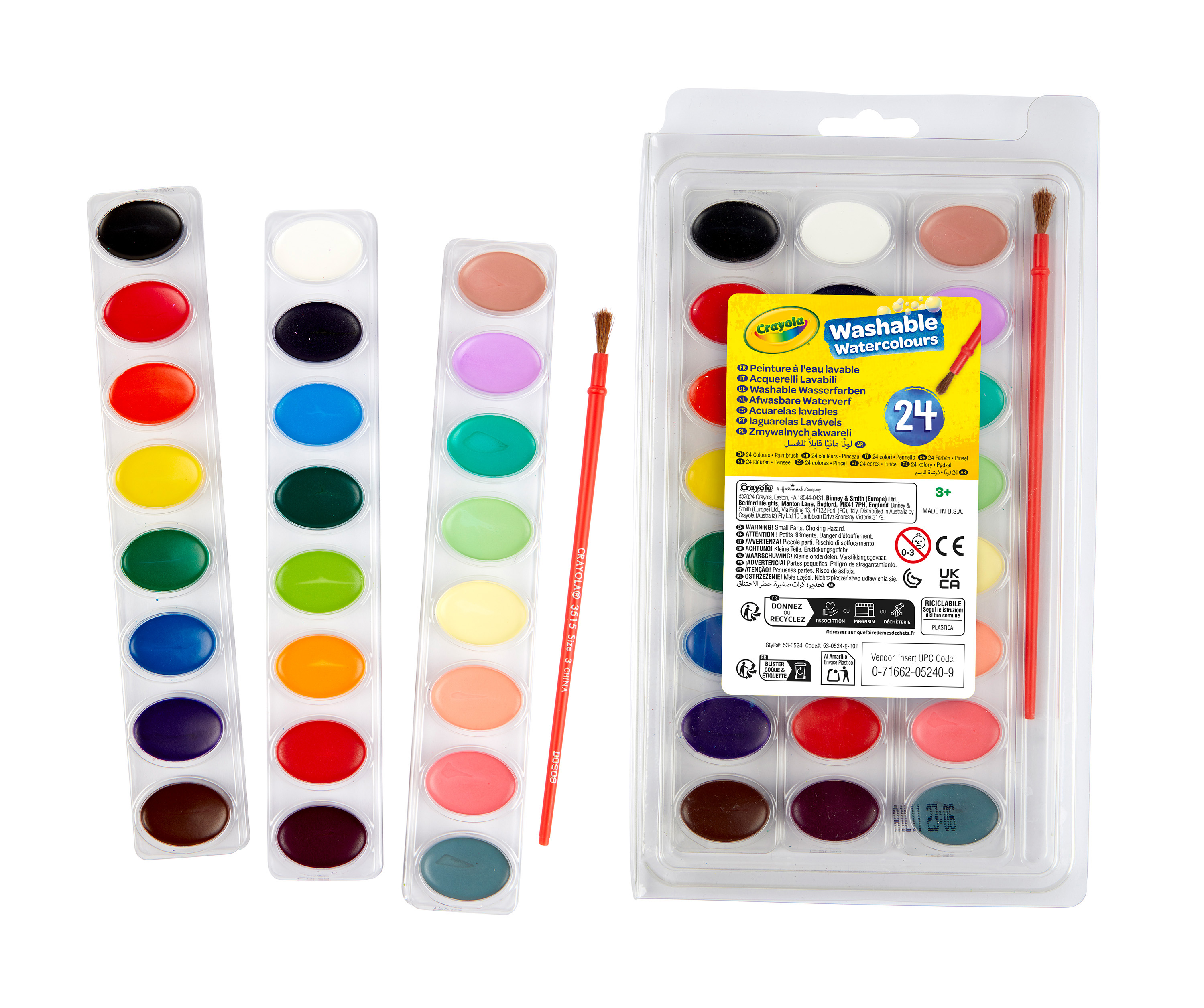 crayola 24 acuarelas lavables (crayola - 53-0524)