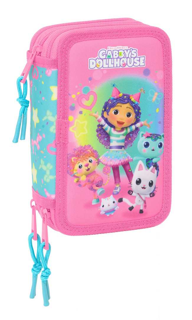 gabbys dollhouse plumier triple 37 piezas (safta - 412527857)