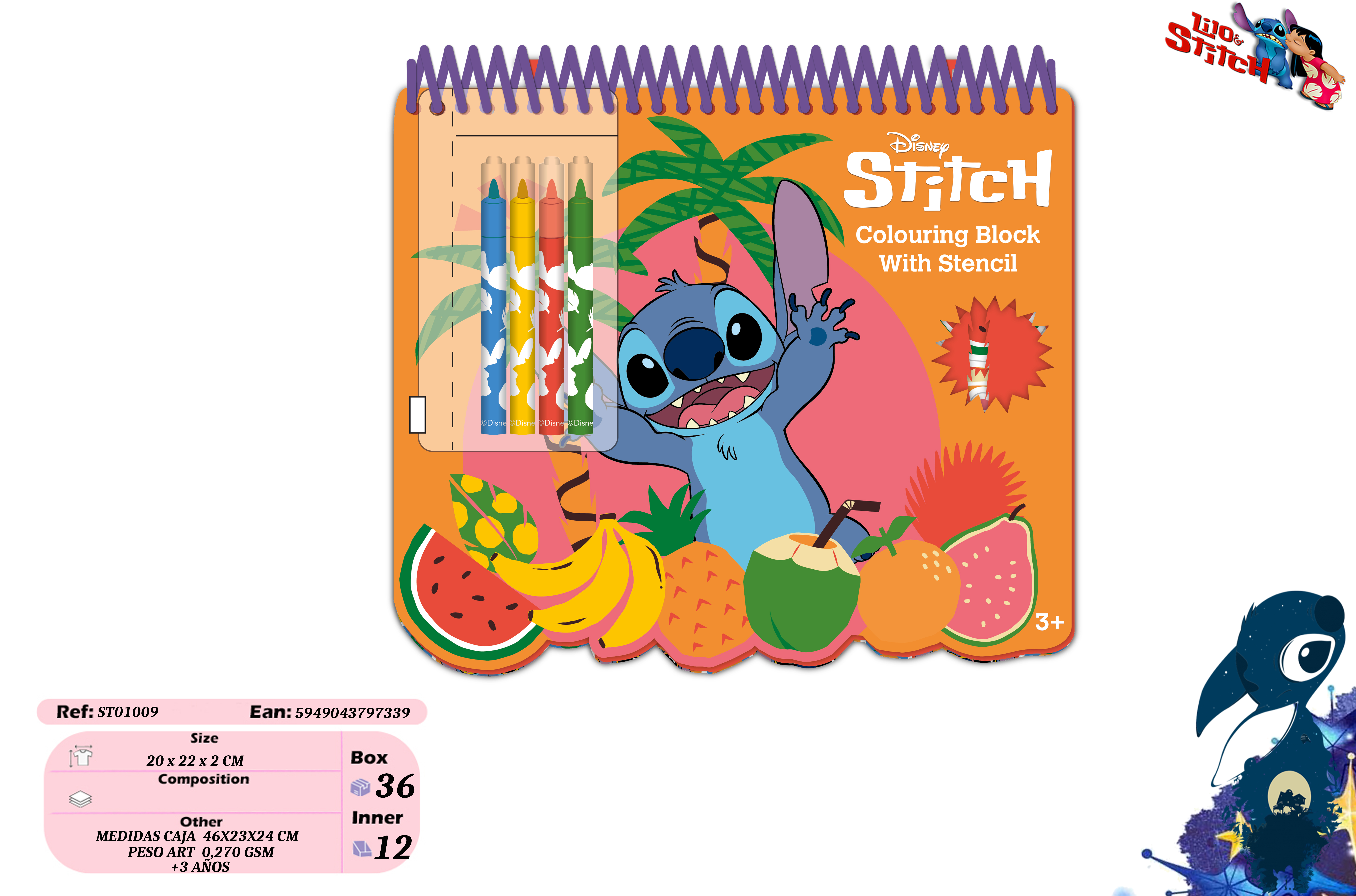 stitch libro para colorear (new import - st01009)