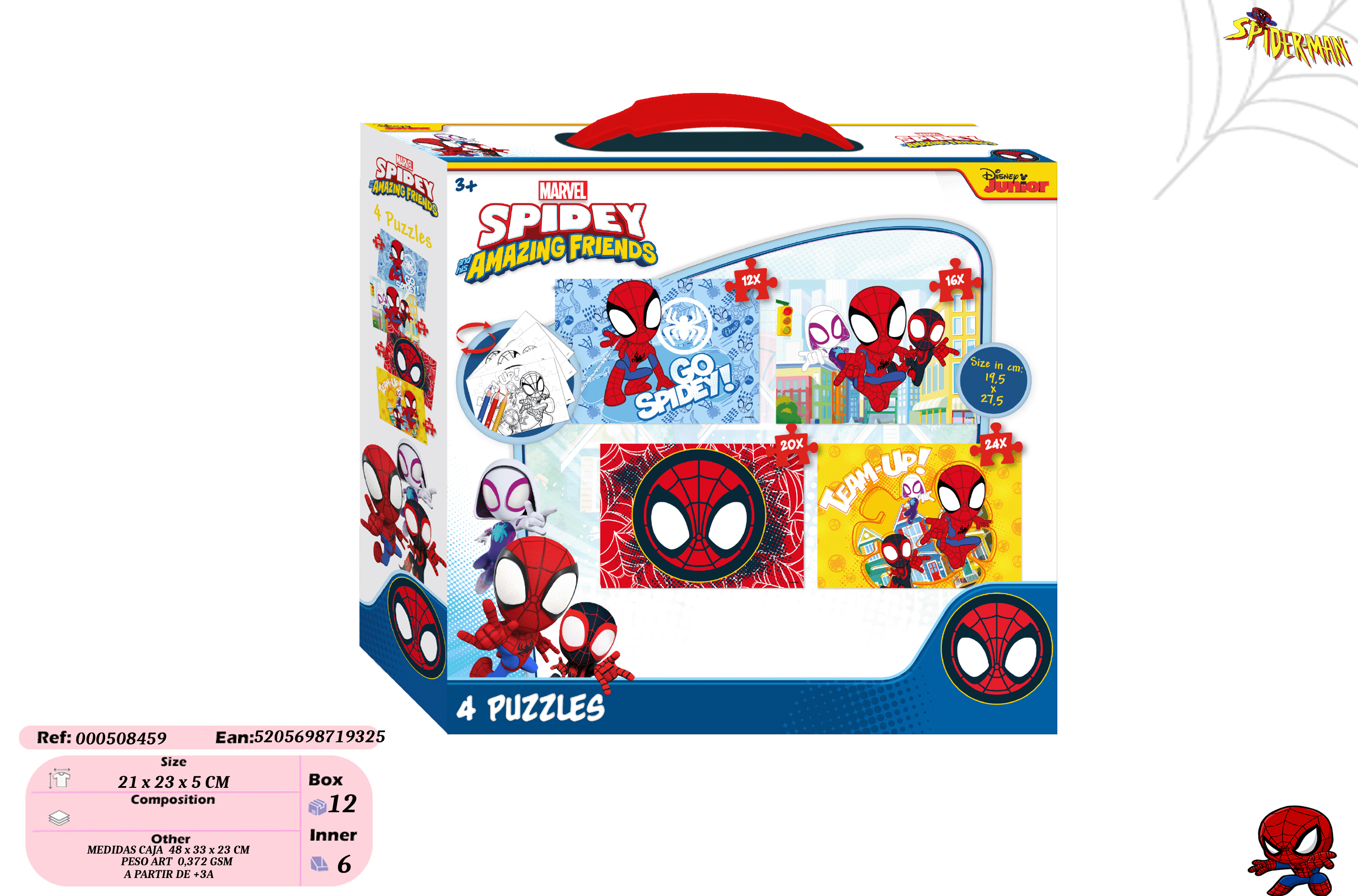 spidey set puzzles 4 modelos (new import - 000508459)