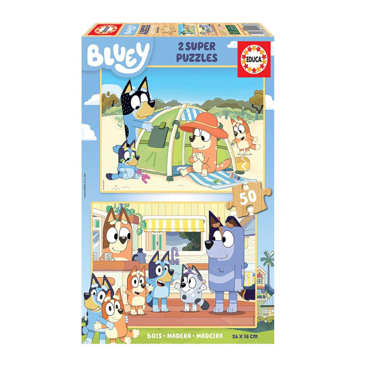puzzle 2x50 piezas bluey (educa - 19408)