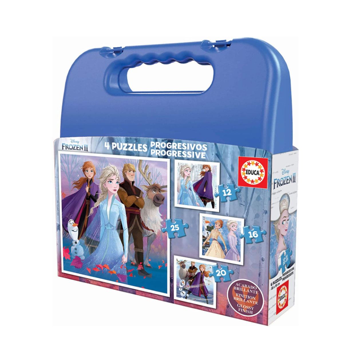 puzzle maleta progresivo frozen ii azul  (educa - 18114)