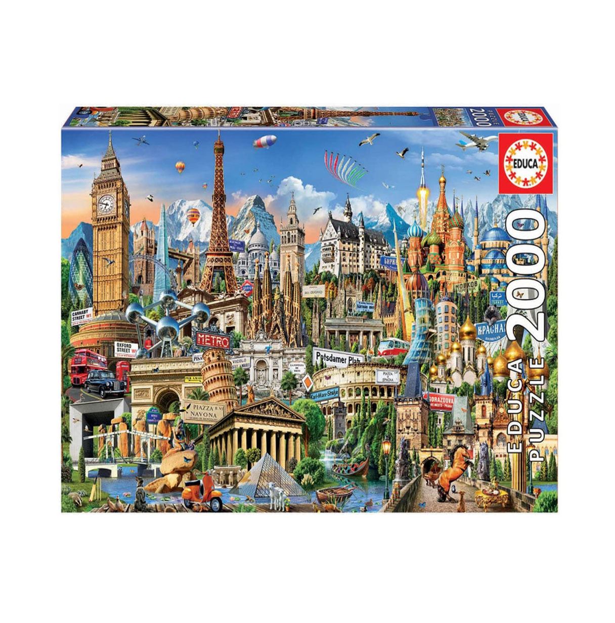 puzzle 2000 pzas simbolos de europa  ( educa- 17697)