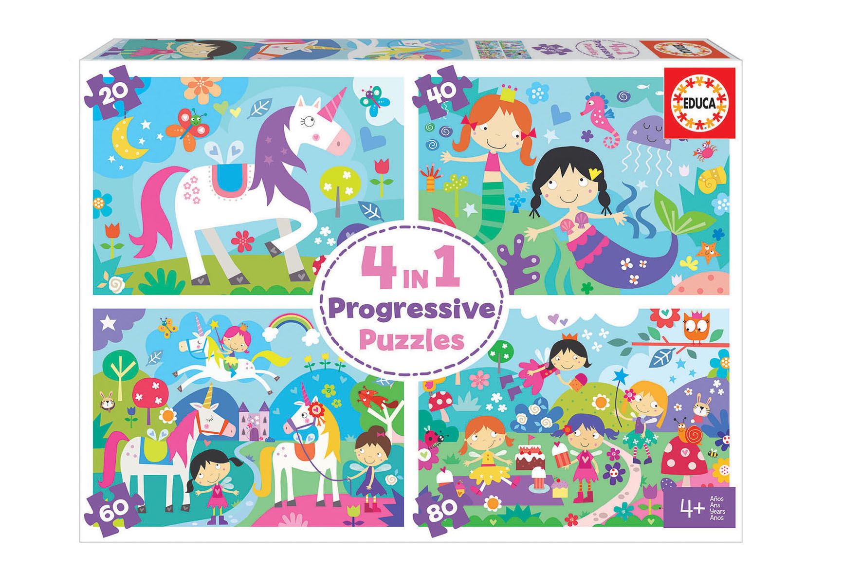 puzzle 20-40-60-80 pzas mundo fantasia