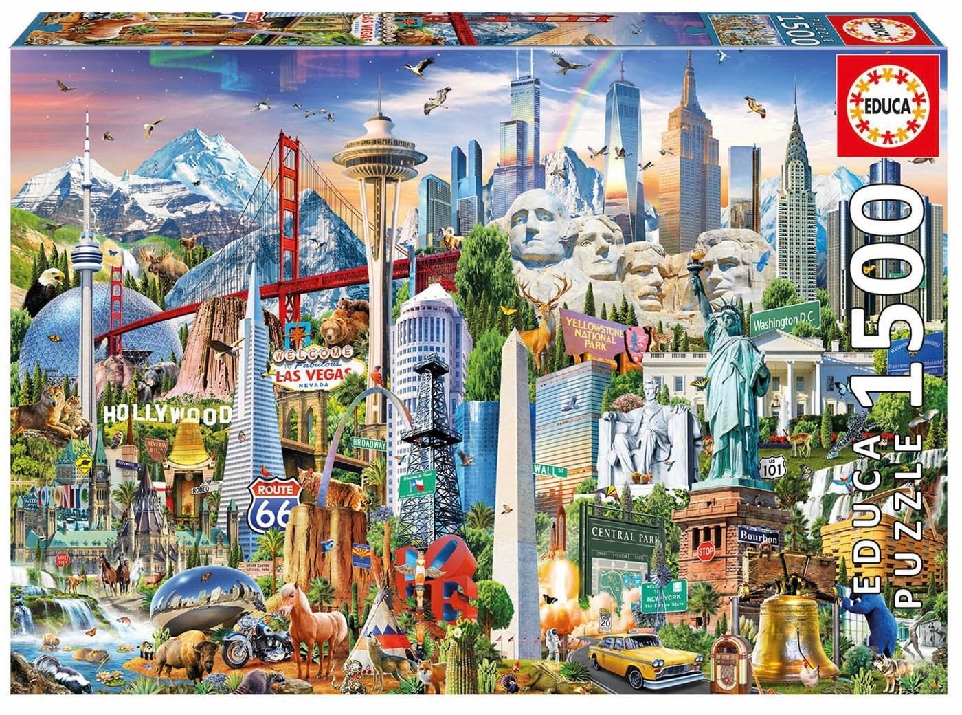 puzzle 1500 pzas simbolos norte america (educa - 17670 )
