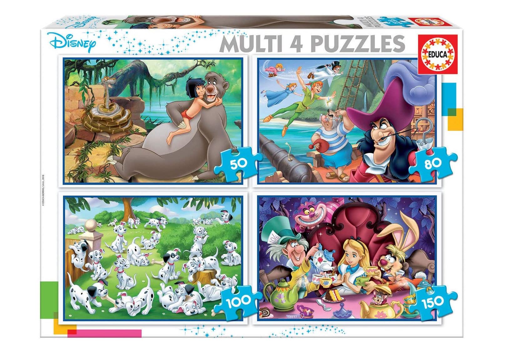 puzzle multi 4 clasicos disney (educa - 18105)