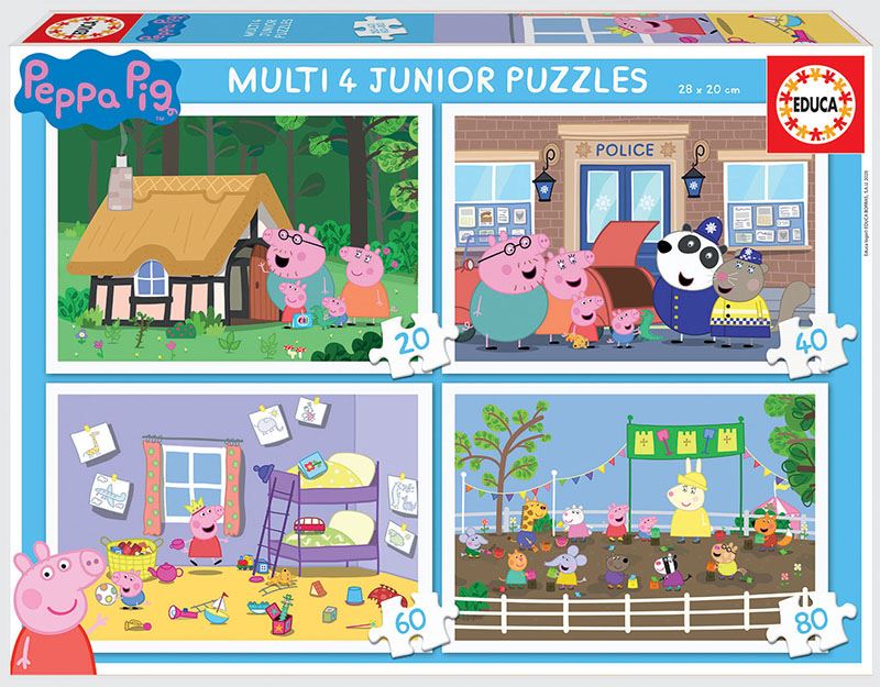 puzzle multi 4 peppa pig ( educa - 18645)