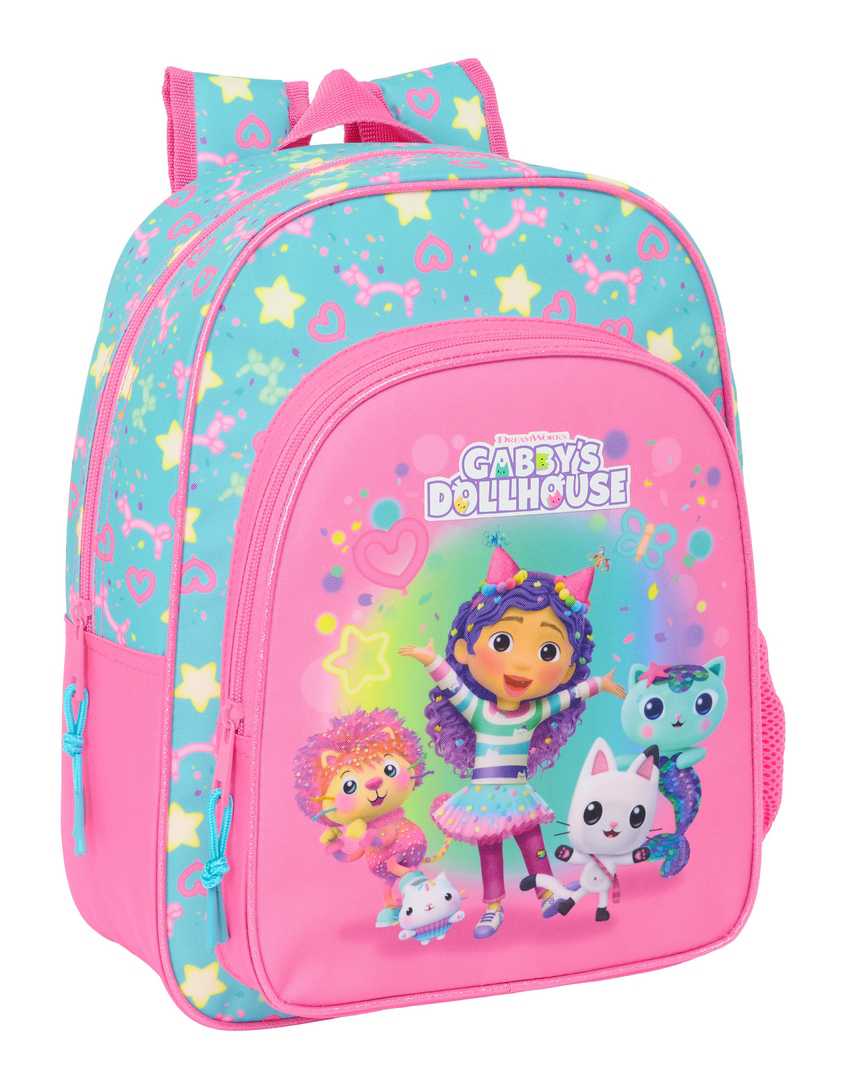 gabbys dollhouse mochila infantil adaptable carro (safta - 612527185)