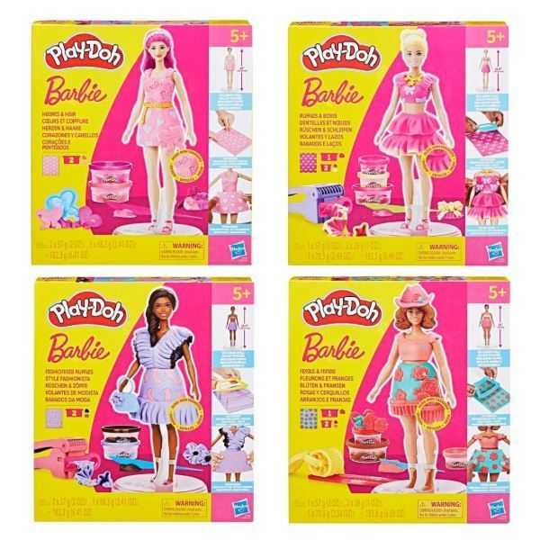 play-doh barbie diseÑador de muÑecas surtidas (hasbro - g13545l0)