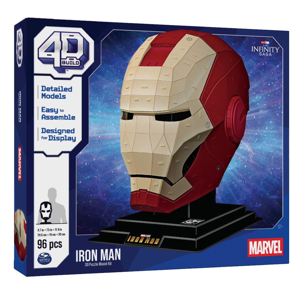 4d build puzzle marvel casco iron man   (spin master - 6069819)