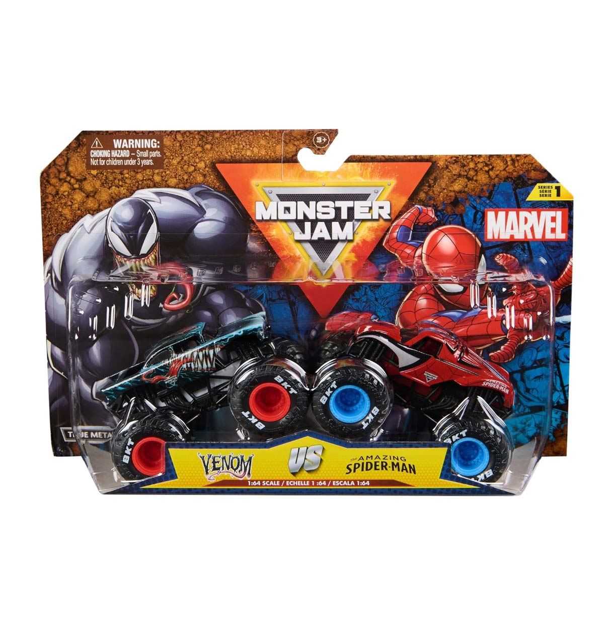 monster jam 1:64 spiderman vs venom (spin master -  6071942)