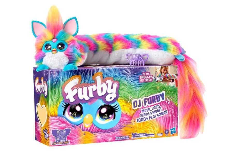 furby dj rainbow (hasbro - g0668sg0)