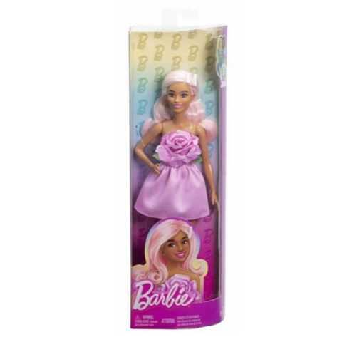 barbie fashionistas muÑeca con vestido rosa (mattel - hyt94)