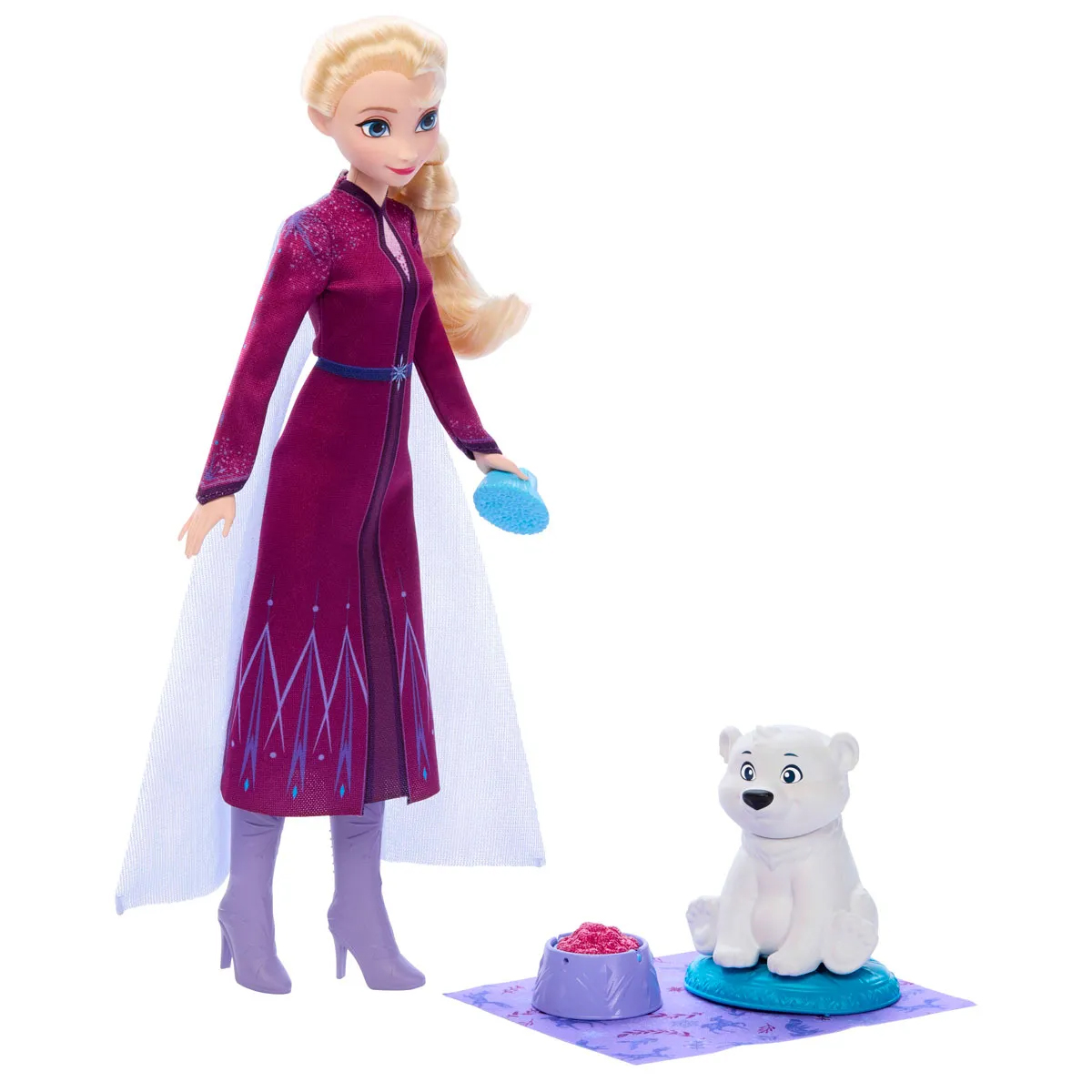 disney frozen muÑeca elsa con osito (mattel - jfg16)
