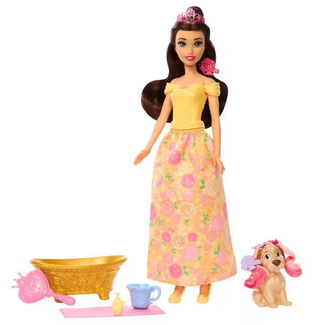 disney princess muÑeca bella y baÑo mascota (mattel - jfc42)