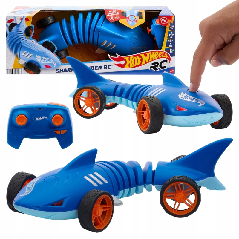 hot wheels vehiculo r/c tiburon 1:15