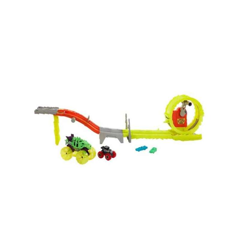 hot wheels monster truck pista 2 coches (mattel - hxt05)