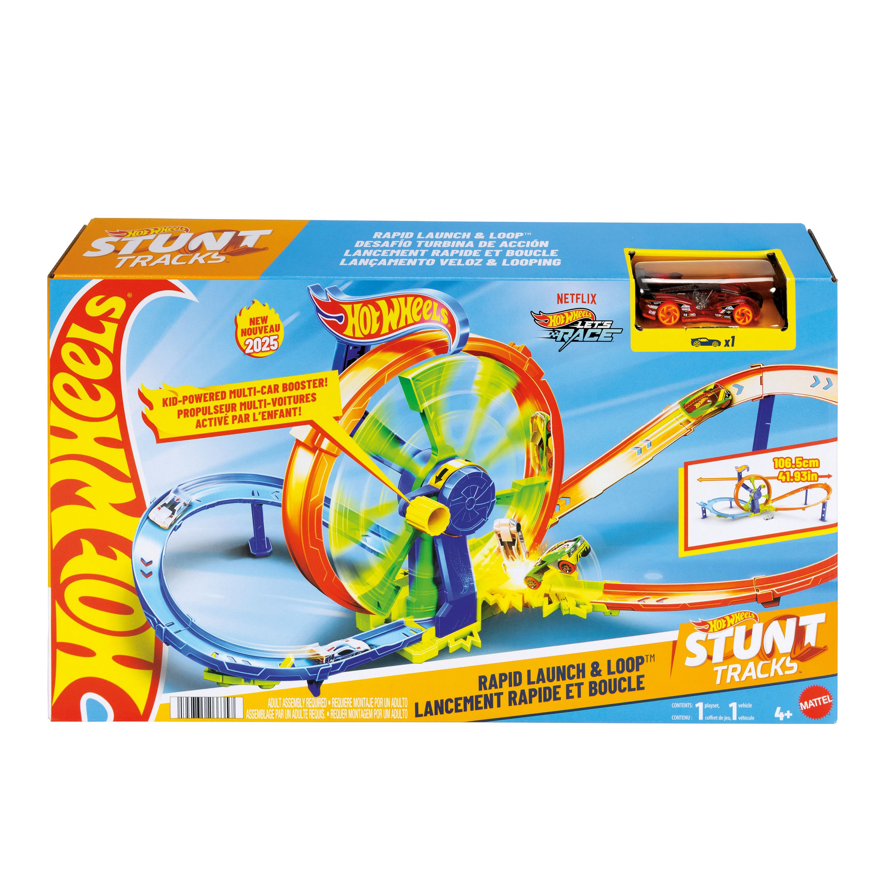 hot wheels reto turbina pista playset (mattel - jbx65)