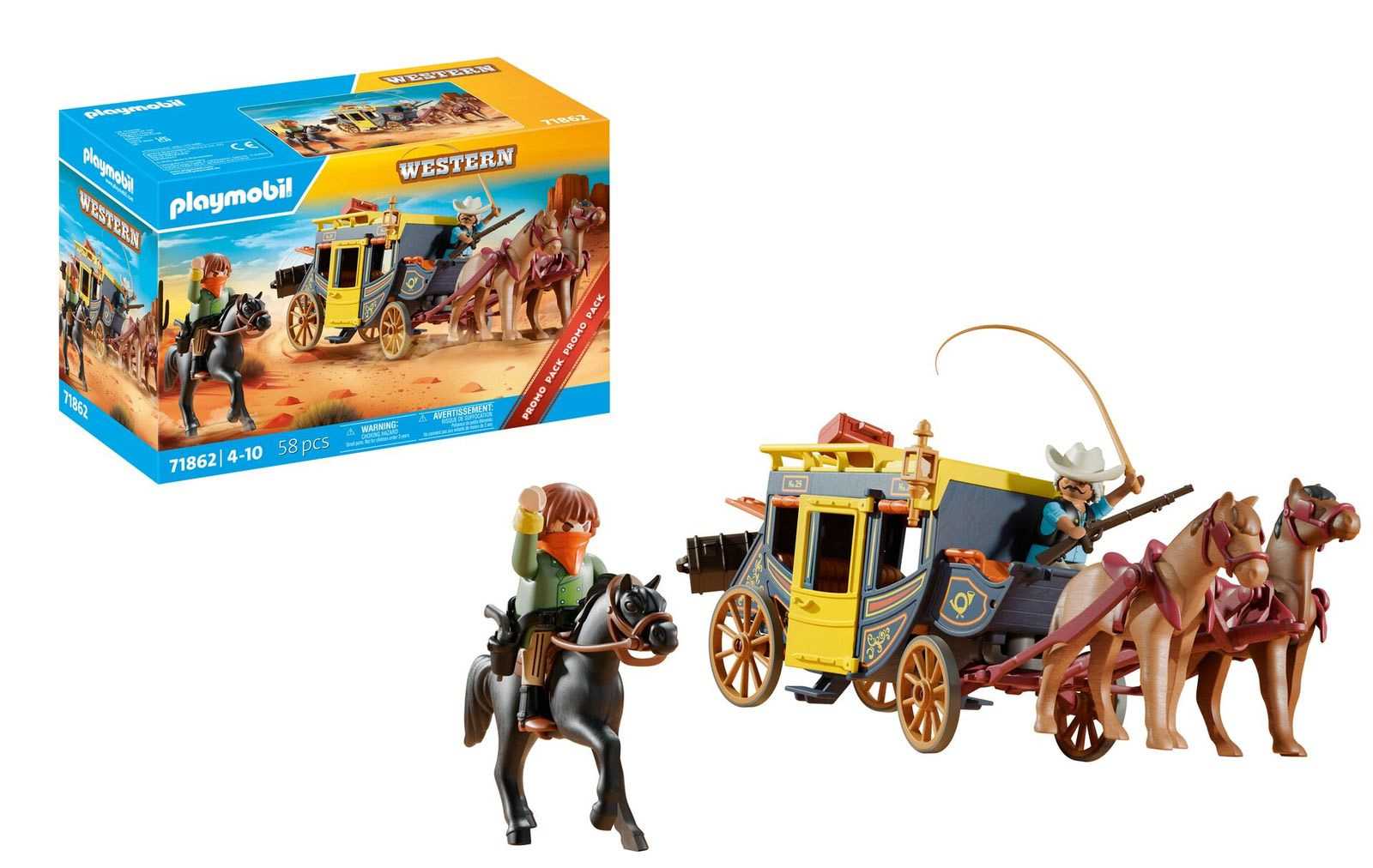 playmobil diligencia del salvaje oeste ( playmobil - 71862)