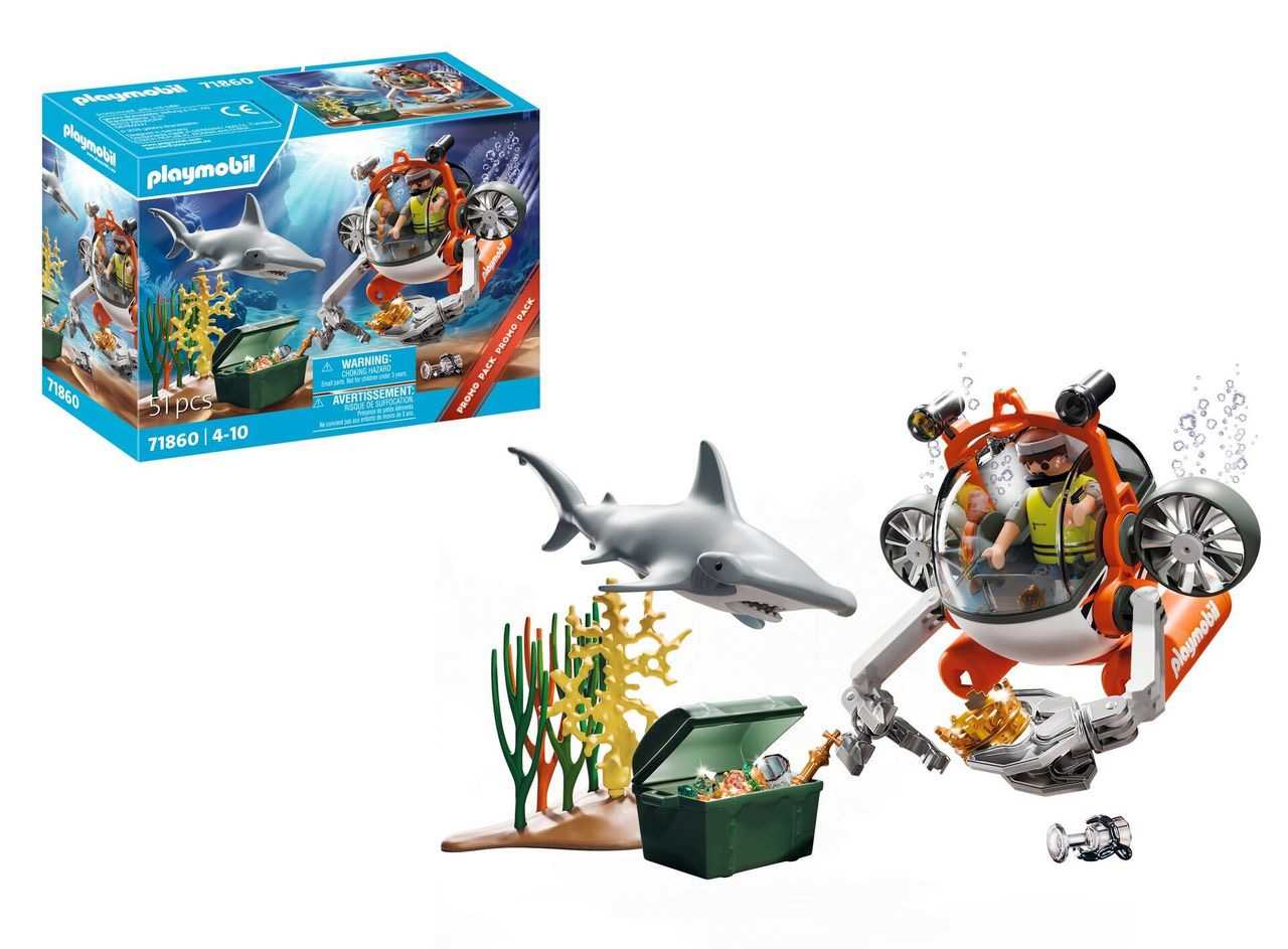 playmobil busqueda del tesoro con submarino (playmobil - 71860)