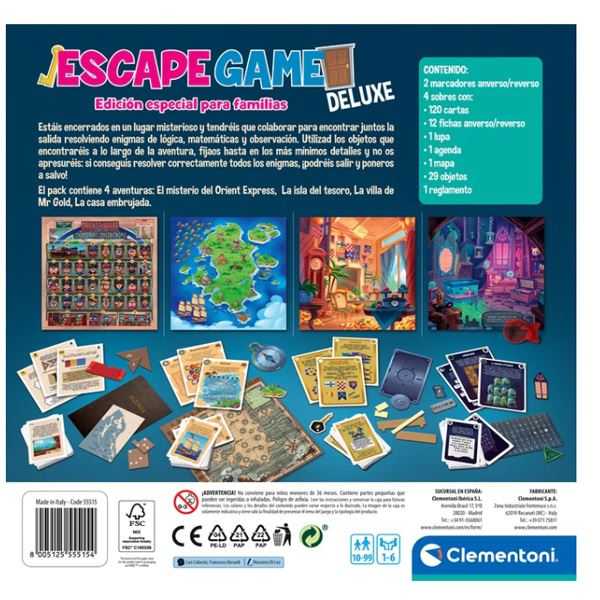 escape room deluxe (clementoni - 55515)