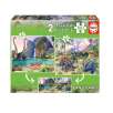 puzzle 2x100 piezas dino world (educa - 15620)