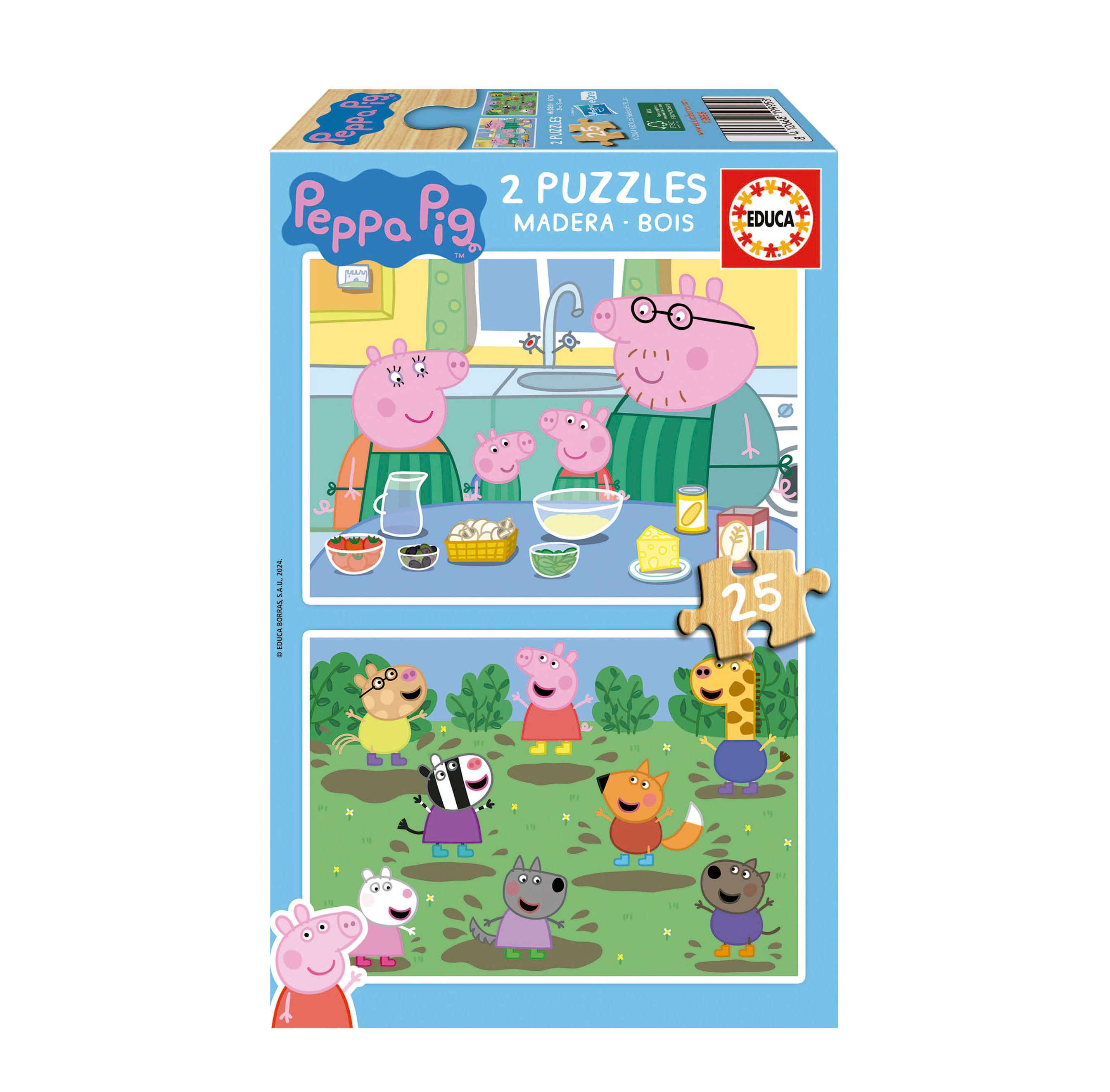 puzzle 2x25 piezas peppa pig (educa - 19995)