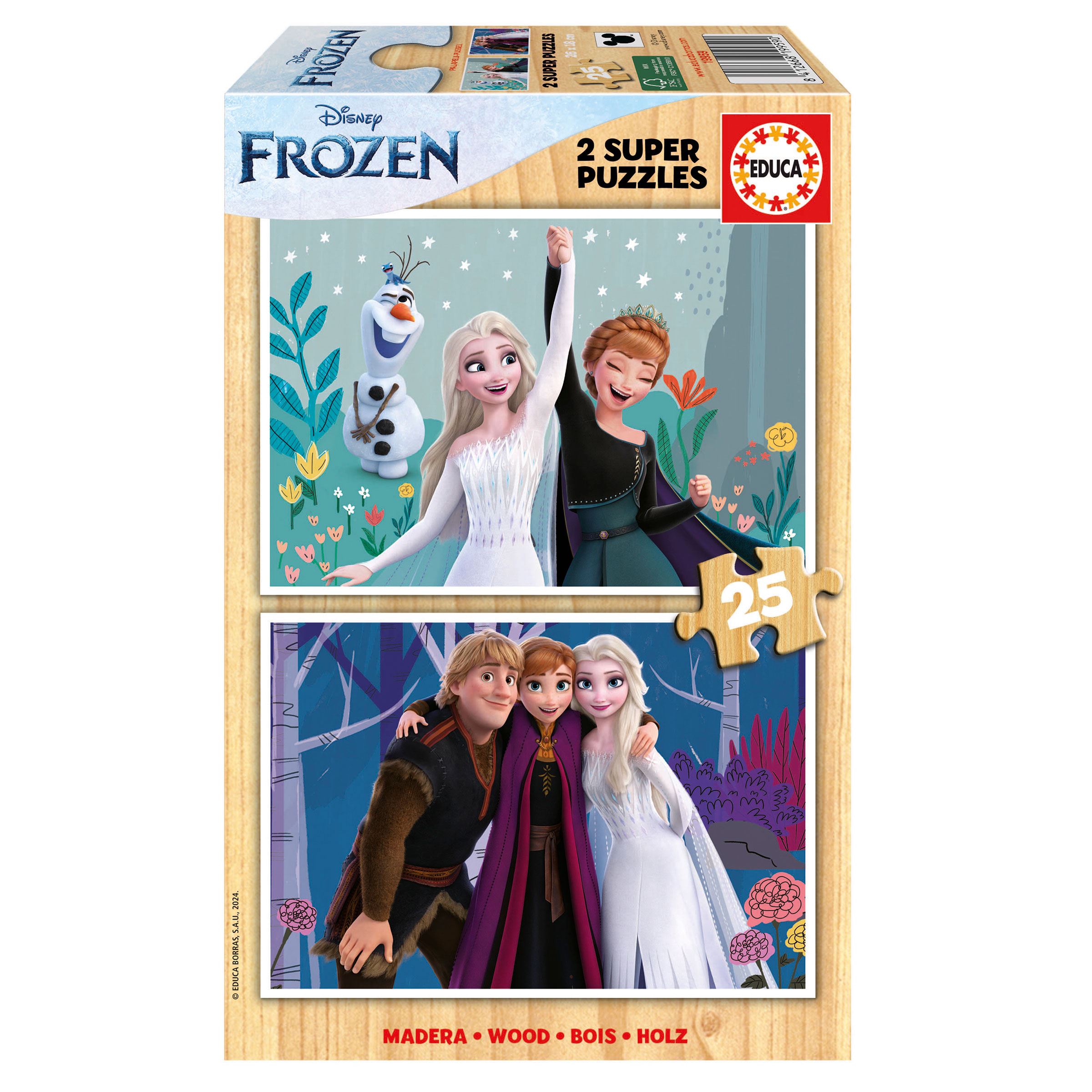puzzle 2x25 piezas frozen ( educa - 19959)