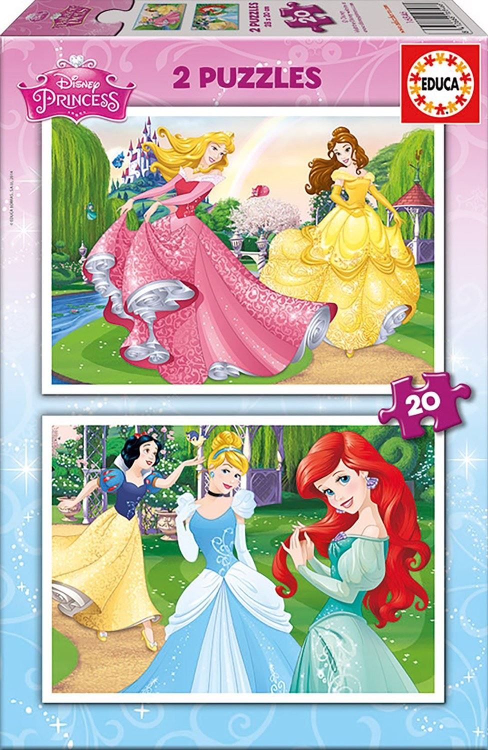puzzle 2x20 piezas princesas disney (educa - 16846)