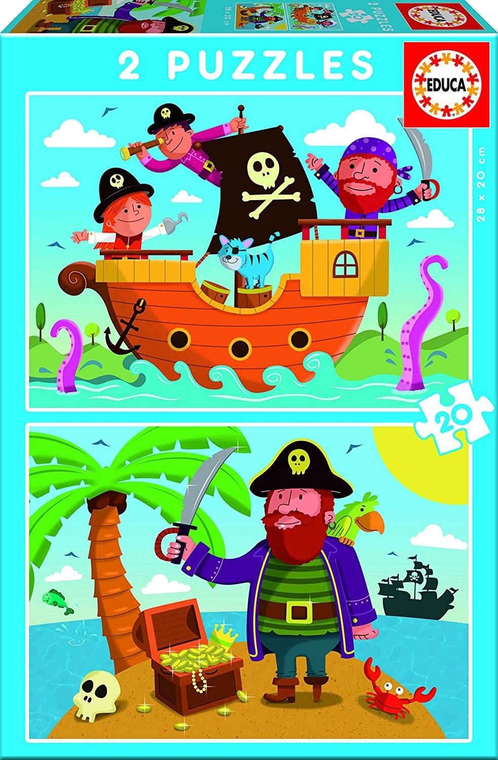 puzzle 2x20 piezas piratas ( educa - 17149) puzzle 2x20 piezas piratas ( educa - 17149)