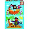 puzzle 2x20 piezas piratas ( educa - 17149)