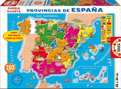 geopuzzle 150 piezas provincias espaÑa( educa - 14870)