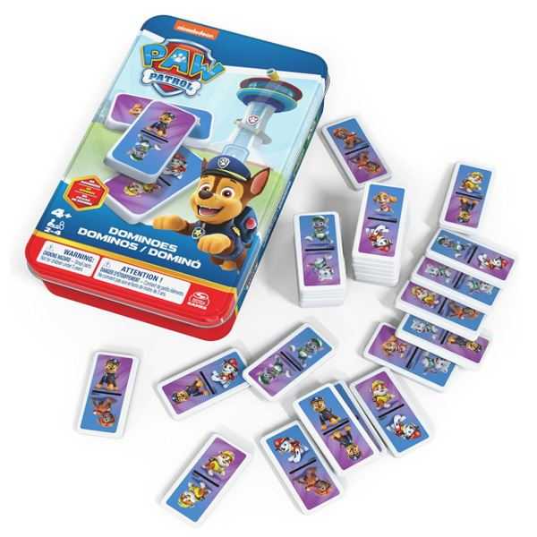 paw patrol domino caja metal (spin master - 6067468)