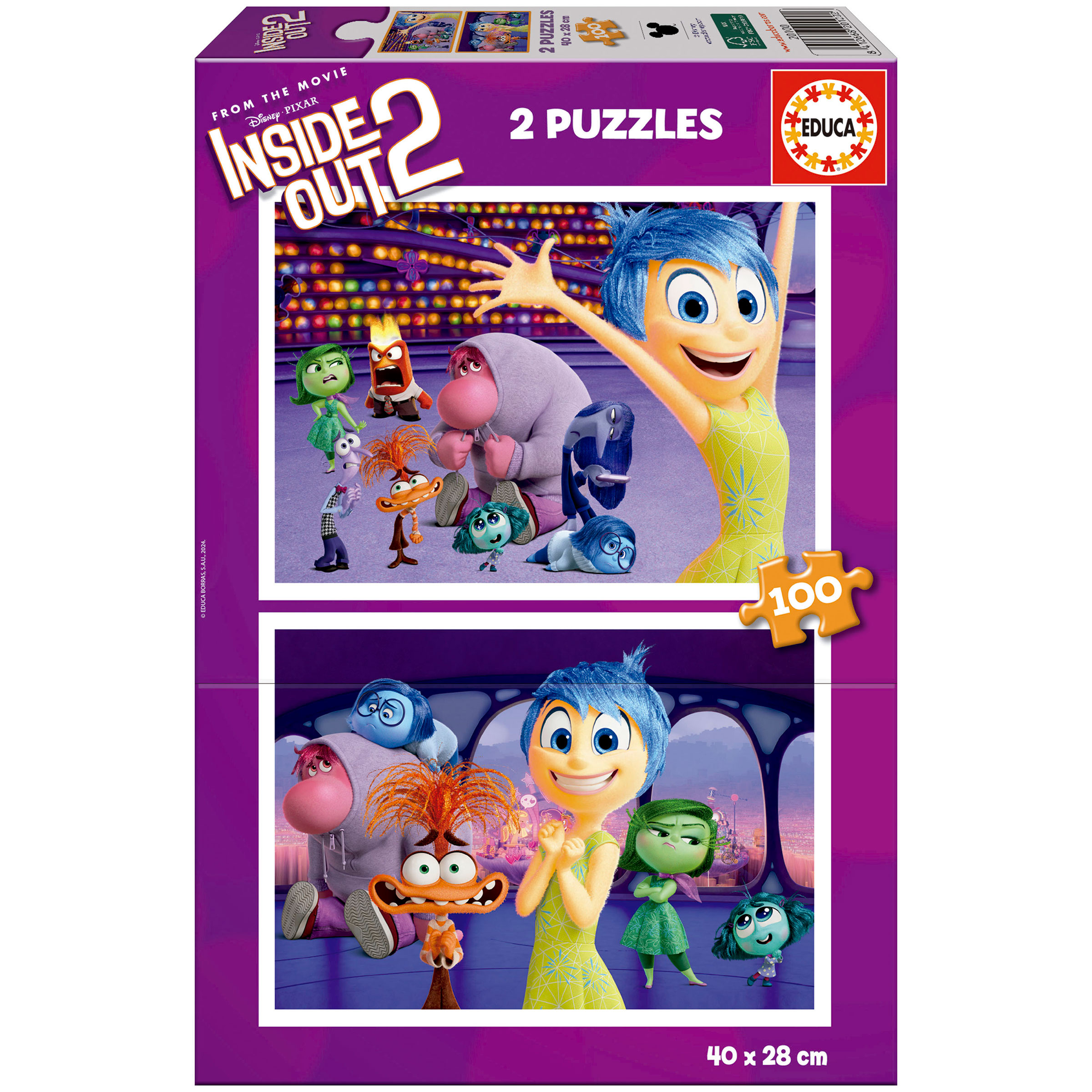 puzzle 2x100 piezas inside out 2 ( educa - 20100)