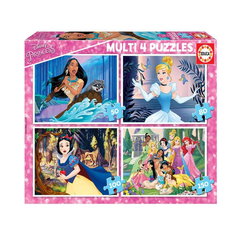 puzzle multi 4 disney princess (educa - 17637) puzzle multi 4 disney princess (educa - 17637)