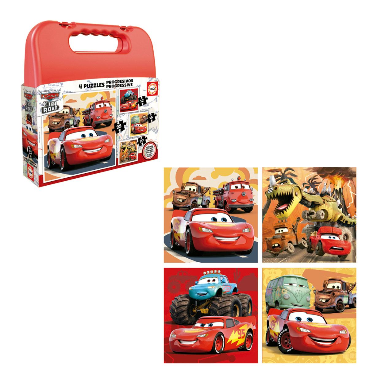 puzzle maleta progresivo cars pixar (educa - 19677)