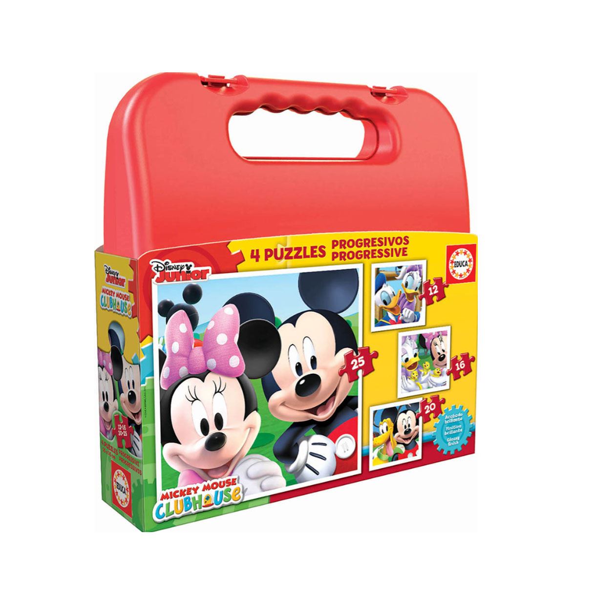 puzzle maleta progresivo mickey rojo (educa - 16505)