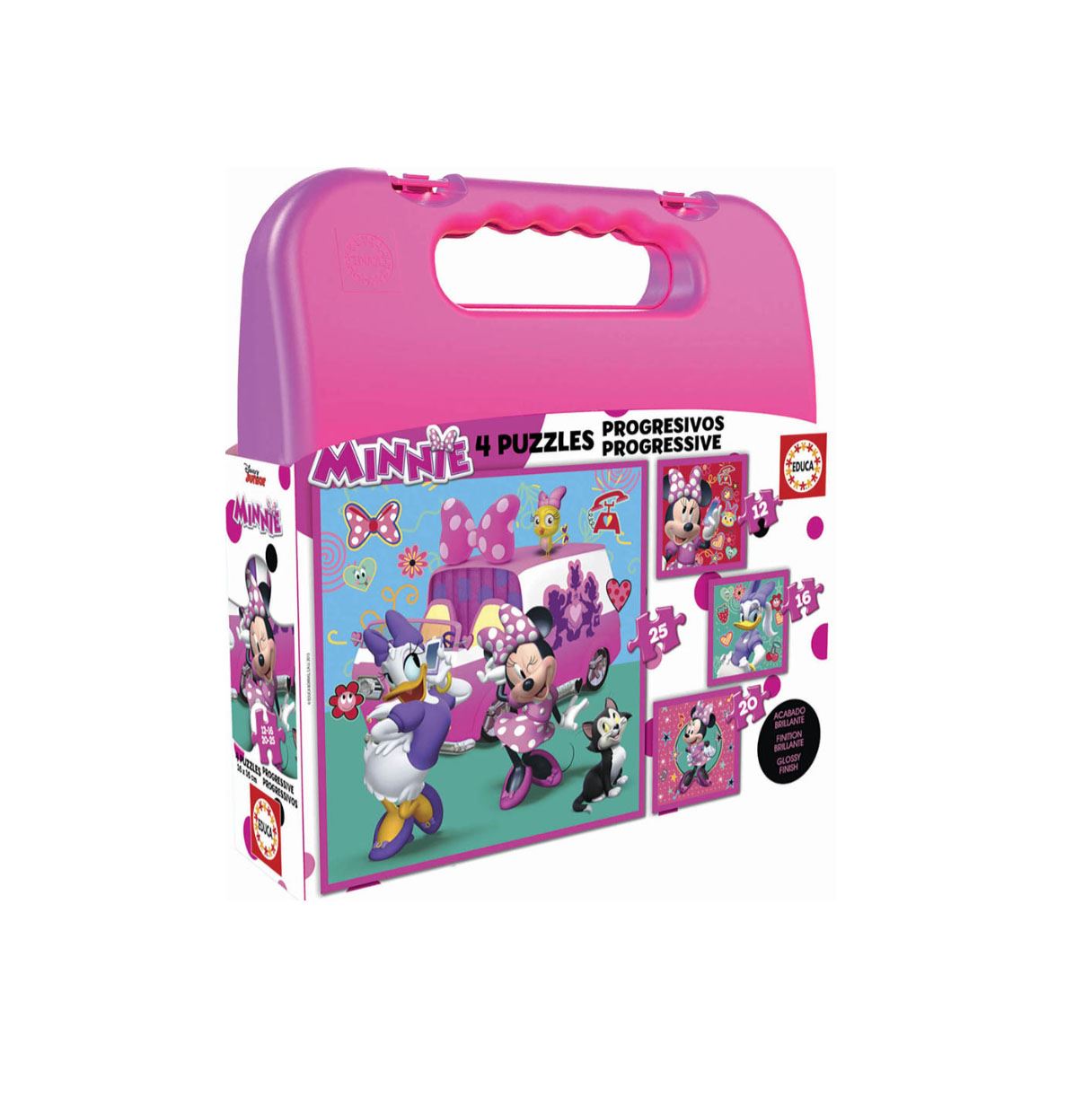 puzzle maleta progresivo minnie rosa (educa - 17638)