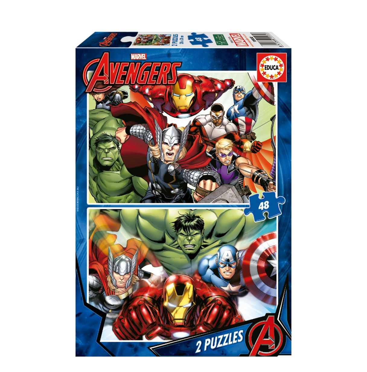 puzzle 2x48 piezas avengers (educa - 15932)